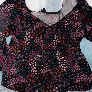 Torrid Multicolor Floral Blouse